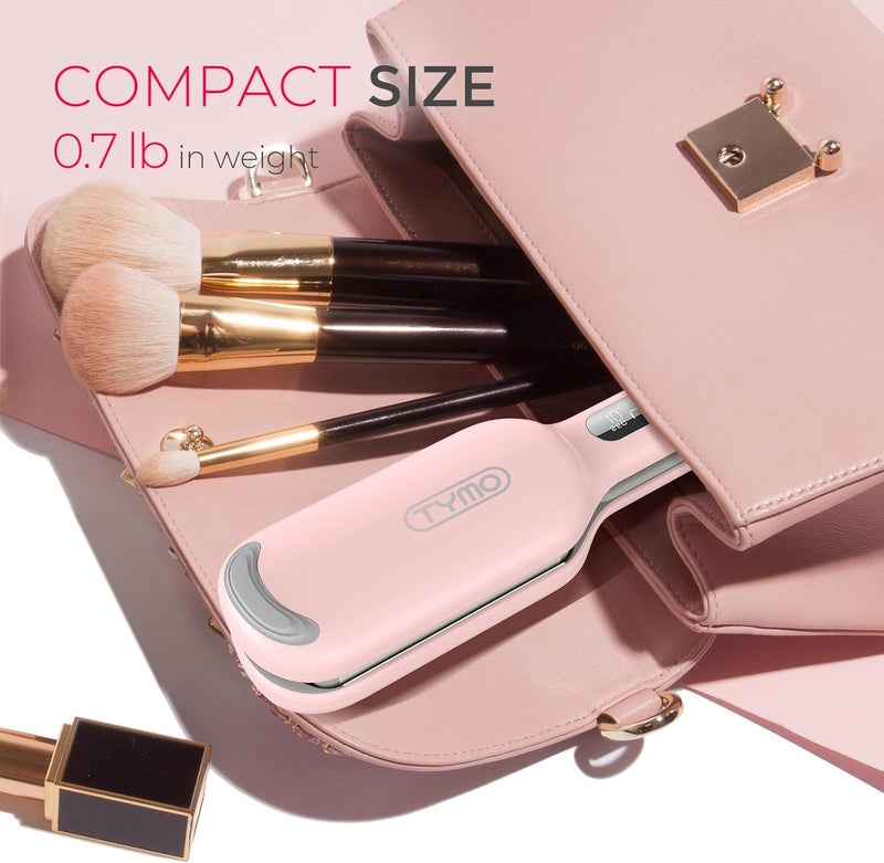 TYMO Curling Iron Hair Crimper Waver - ROVY Beach Waves Curling Wand, Ionic Deep Waver Hair Curler Tool with Ceramic 3 Barrel for Women, Dual Voltage, Anti-Scald, Easy to Use, Pink, 1 Inch - Image 4